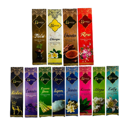 Charcoal Free: Combo Incense Sticks Pack - 12 Boxes Fragrance Collection