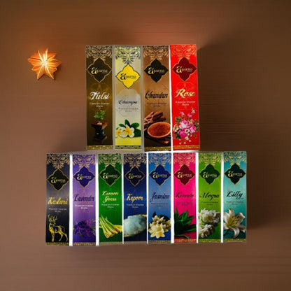 Charcoal Free: Combo Incense Sticks Pack - 12 Boxes Fragrance Collection